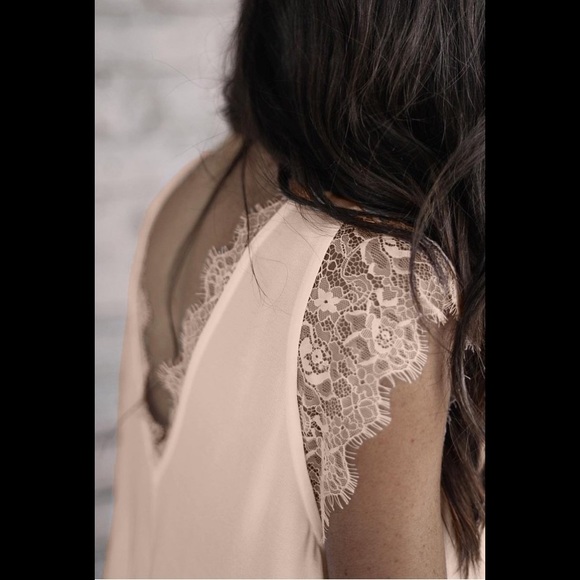 Lace Accent Reversible Blouse - Picture 7 of 7